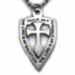 Cross and Shield, Psalm 28:7, Pendant on 30 Ball Chain