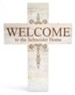 Personalized, Wood Cross, Welcome, White