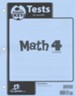 BJU Press Math Grade 4 Tests Pack Answer Key (Third Edition)