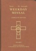 St. Joseph Weekday Missal, Complete Edition, Volume 1   Advent to Pentecost, Brown