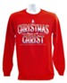 Christmas Begins With Christ, Long Sleeve Tee Shirt, Red, Small