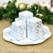 Ceramic Christmas Advent Tray With Pillar Candle Holders