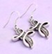 Swirl Cross Earrings, Crystal