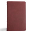 CSB Single-Column Personal Size Bible, Holman Handcrafted Collection, Premium Marbled Burgundy Calfskin Leather