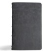 CSB Single-Column Personal Size Bible, Holman Handcrafted Collection, Premium Marbled Slate Calfskin Leather