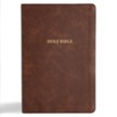 CSB Grace Bible--soft leather-look, brown