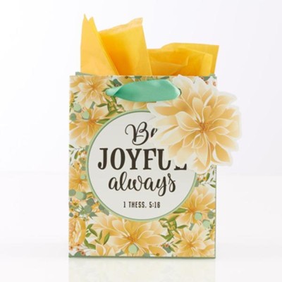 Be Joyful Always Gift Bag, X-Small  - 