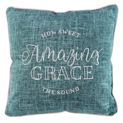 Amazing Grace Pillow, Teal  - 