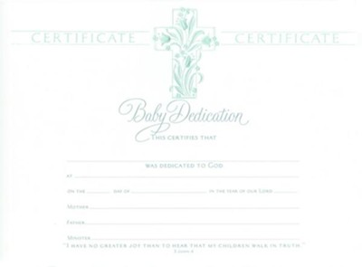 Baby Dedication Certificate with Cross, 6   - 
