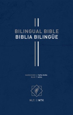 Biblia Bilingue NLT/NTV, Enc. Dura Azul  (NLT/NTV Bilingual Bible, Hardcover, Blue)  - 