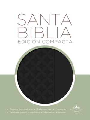 Biblia RVR 1960 Edici&oacute;n Compacta, Piel Italiana, Onice  (RVR 1960 Compact Edition Bible, Leathersoft, Onyx)  -     By: Reina Valera 1960
