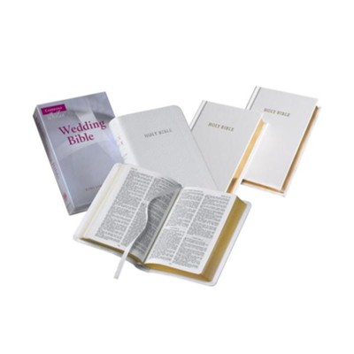 KJV Wedding Bible, Imitation leather, white  - 