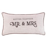 Better Together, Mr. and Mrs., Pillow, Oblong, Medium