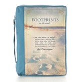 Footprints Bible Cover, Canvas, X-Large