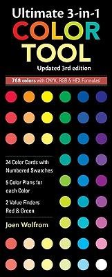 Ultimate 3-In-1 Color Tool: - 24 Color Cards with Numbered Swatches - 5 Color Plans for Each Color - 2 Value Finders Red & Green, Edition 0003