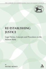 Re-Establishing Justice: Legal Terms, Concepts and Procedures in the Hebrew Bible