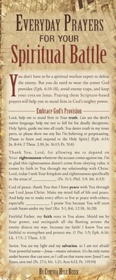 Everyday Prayers for Your Spiritual Battle Prayer Card, Pack of 50