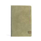 CSB (in)courage Devotional Bible--soft leather-look, sage (indexed)