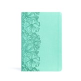 CSB Large Print Thinline Bible,  Value Edition--soft leather-look, light teal