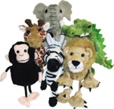 African Animals Finger Puppets, Set of 6