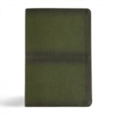 CSB Men's Daily Bible, Olive  LeatherTouch, Indexed