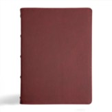 CSB Verse-by-Verse Reference Bible, Holman Handcrafted Collection, Premium Marbled Burgundy Calfskin Leather