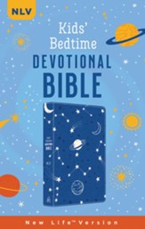 NLV Kid's Bedtime Devotional  Bible--soft leather-look, cobalt cosmos