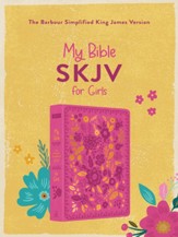 SKJV My Bible for Girls--hardcover, pink and gold florals