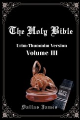 Holy Bible-Volume 3: Urim-Thummin, Paper, Black