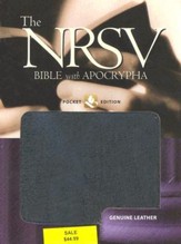 Pocket Bible-NRSV, Leather, Black