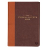 The NLT Spiritual Growth Bible Brown  & Tan Faux Leather