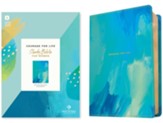 NLT Courage For Life Study Bible for  Women, Filament-Enabled Edition--soft leather-look, brushed aqua blue