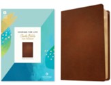 NLT Courage For Life Study Bible for Women, Filament-Enabled Edition (Genuine Leather, Brown)