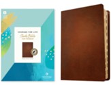 NLT Courage For Life Study Bible for Women, Filament-Enabled Edition (Genuine Leather, Brown, Indexed)