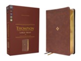 NKJV Large-Print Thompson  Chain-Reference Bible--soft leather-look, brown