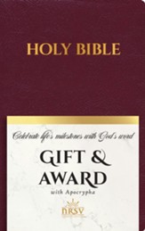 NRSV Gift & Award Bible with Apocrypha, Imitation leather,  Burgandy