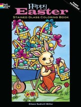 Happy Easter Stained Glass Coloring  Book