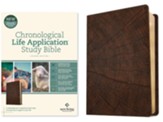 NLT Chronological Life Application  Study Bible, Second Edition--soft leather-look, heritage oak brown