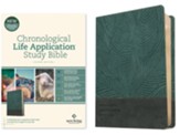 NLT Chronological Life Application  Study Bible, Second Edition--soft leather-look, slate blue leaf