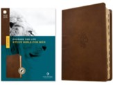 NLT Courage For Life Study Bible for Men, Filament-Enabled Edition--soft leather-look, rustic brown lion (indexed)