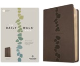 NLT The Daily Walk Bible--soft leather-look, dark taupe