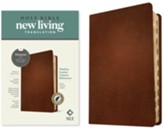 NLT Thinline Center-Column Reference Bible, Filament-Enabled Edition--genuine leather, brown (indexed)