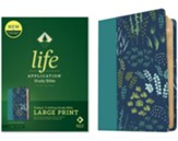 NLT Life Application Large-Print Study Bible, Third Edition--soft leather-look, meadow teal