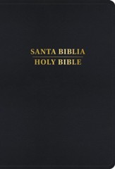 RVR 1960/KJV Biblia bilingue letra grande, negro imitacion piel, con indice (Large Print Bilingual Bible)