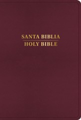 RVR 1960/KJV Biblia bilingue letra grande, borgona imitacion piel, con indice (Large Print Bilingual Bible)