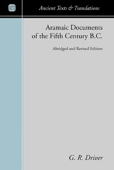Aramaic Documents of the Fifth Century B.C.Revised Edition
