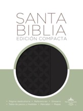 Biblia RVR 1960 Edición Compacta, Piel Italiana, Onice  (RVR 1960 Compact Edition Bible, Leathersoft, Onyx)