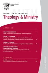 McMaster Journal of Theology and Ministry: Volume 17, 2015-2016