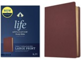 KJV Life Application Large-Print Study Bible, Third Edition--genuine leather, burgundy