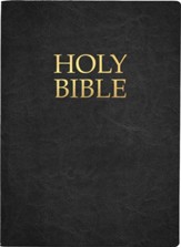 KJVER Large Print Holy Bible--genuine cowhide, black (indexed)